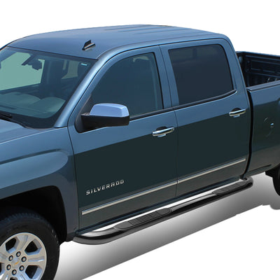 D-Motoring - Running Boards - 3 in. - Carbon Steel - GMC Sierra Crew Cab / Chevy Silverado Crew Cab - 5