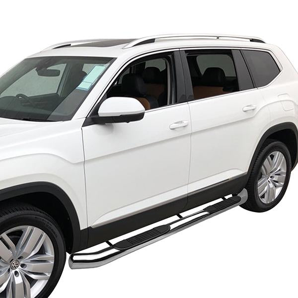 18-19 Volkswagen Atlas Running Boards - 3 in.  Round Tubing - Stainless Steel - 5