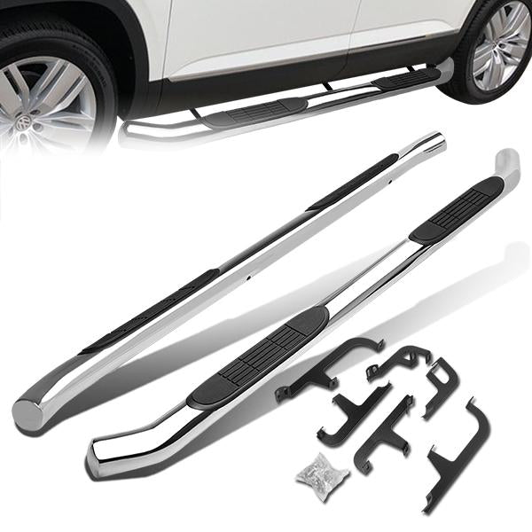 18-19 Volkswagen Atlas Running Boards - 3 in.  Round Tubing - Stainless Steel - 1