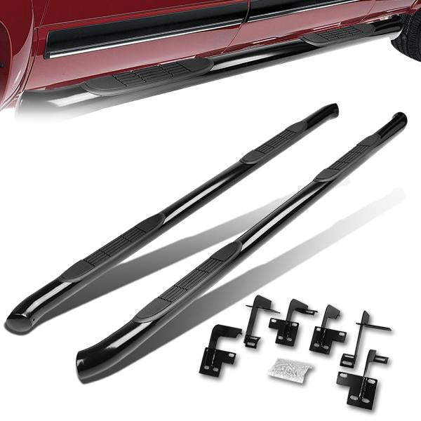 2019 Ram 1500 Quad (Extended) Cab 3 in.  Running Boards Side Step Nerf Bars - Powdercoated - STEPB-3-064-BK - 1