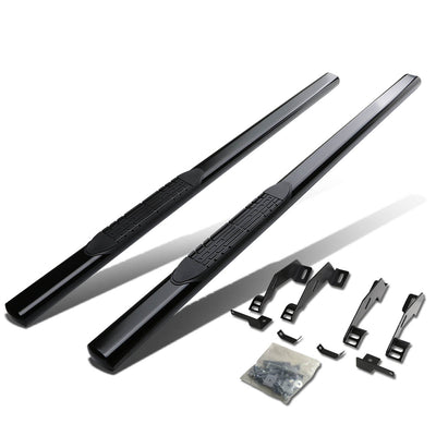 D-Motoring - Running Boards - 4 in. - Black - Oval - Chevy C1500 / C2500 / C3500 / K1500 / K2500 / K3500 - 1
