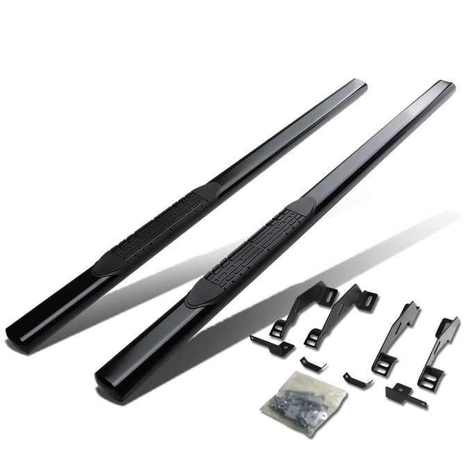 D-Motoring - Running Boards - 4 in. - Black - Oval - Chevy C1500 / C2500 / C3500 / K1500 / K2500 / K3500 - 1