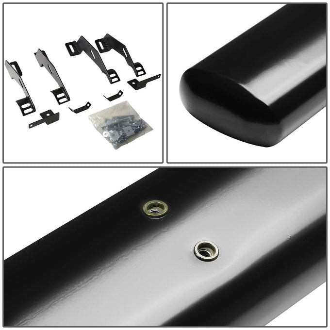 D-Motoring - Running Boards - 4 in. - Black - Oval - Chevy C1500 / C2500 / C3500 / K1500 / K2500 / K3500 - 3