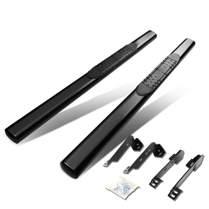 D-Motoring - Running Boards - 4 in. - Black - Oval - GMC Sierra Standard Cab / Chevy Silverado Standard Cab - 1