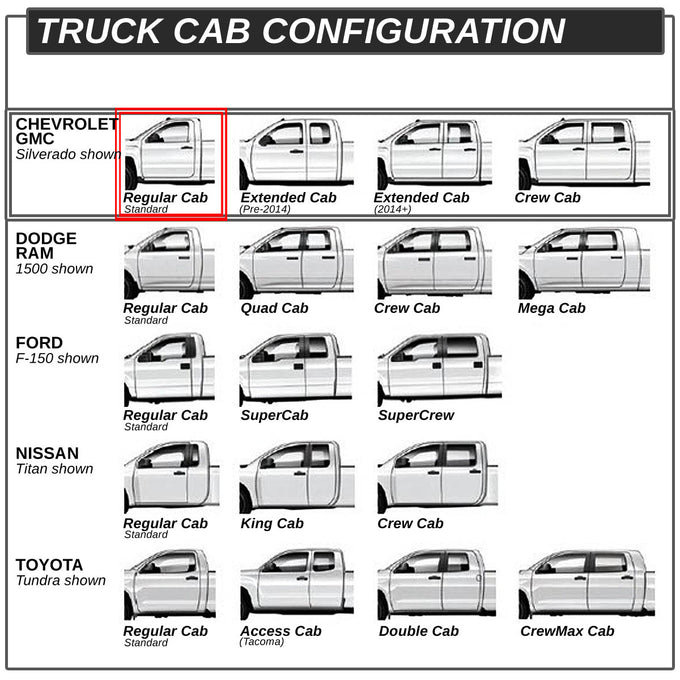 D-Motoring - Running Boards - 4 in. - Black - Oval - GMC Sierra Standard Cab / Chevy Silverado Standard Cab - 5