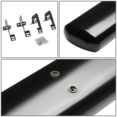Black 6” Flat Side Step Nerf Bars For 2004-2014 Ford F-150 SuperCrew Cab – PM Performotor 59353PM, 500 Lb Capacity