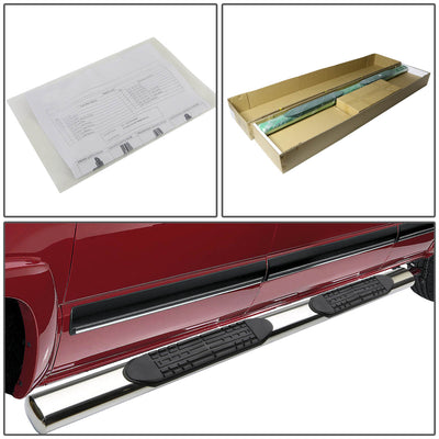 D-Motoring - Running Boards - 4 in. - Oval - 04-14 Ford F-150 Super Cab (Extended) - 4