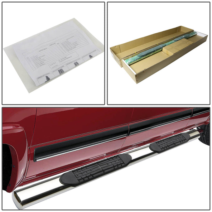 D-Motoring - Running Boards - 4 in. - Oval - 04-14 Ford F-150 Super Cab (Extended) - 4