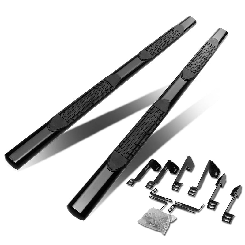 D-Motoring - Running Boards - 4 in. - Black - Oval - Chevy Silverado Crew Cab / GMC Sierra Crew Cab - 1