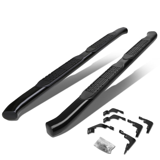 D-Motoring - Running Boards - 4 in. - Black - Curved Oval - Chevy Colorado Extended Cab / GMC Canyon Extended Cab - 1