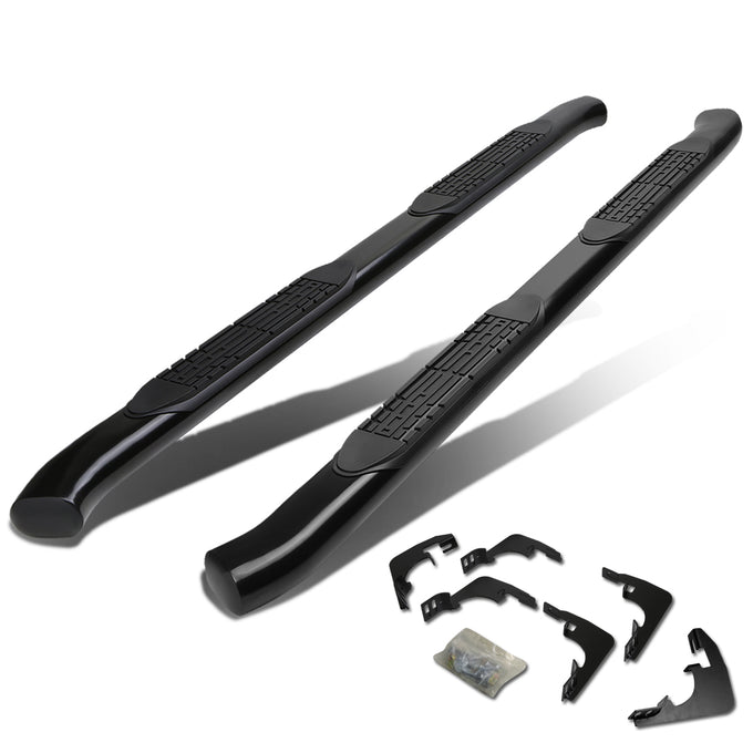 D-Motoring - Running Boards - 4 in. - Black - Curved Oval - Chevy Colorado Crew Cab / GMC Canyon Crew Cab - 1