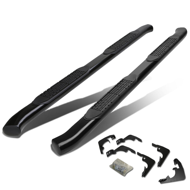 D-Motoring - Running Boards - 4 in. - Black - Curved Oval - Chevy Colorado Crew Cab / GMC Canyon Crew Cab - 1