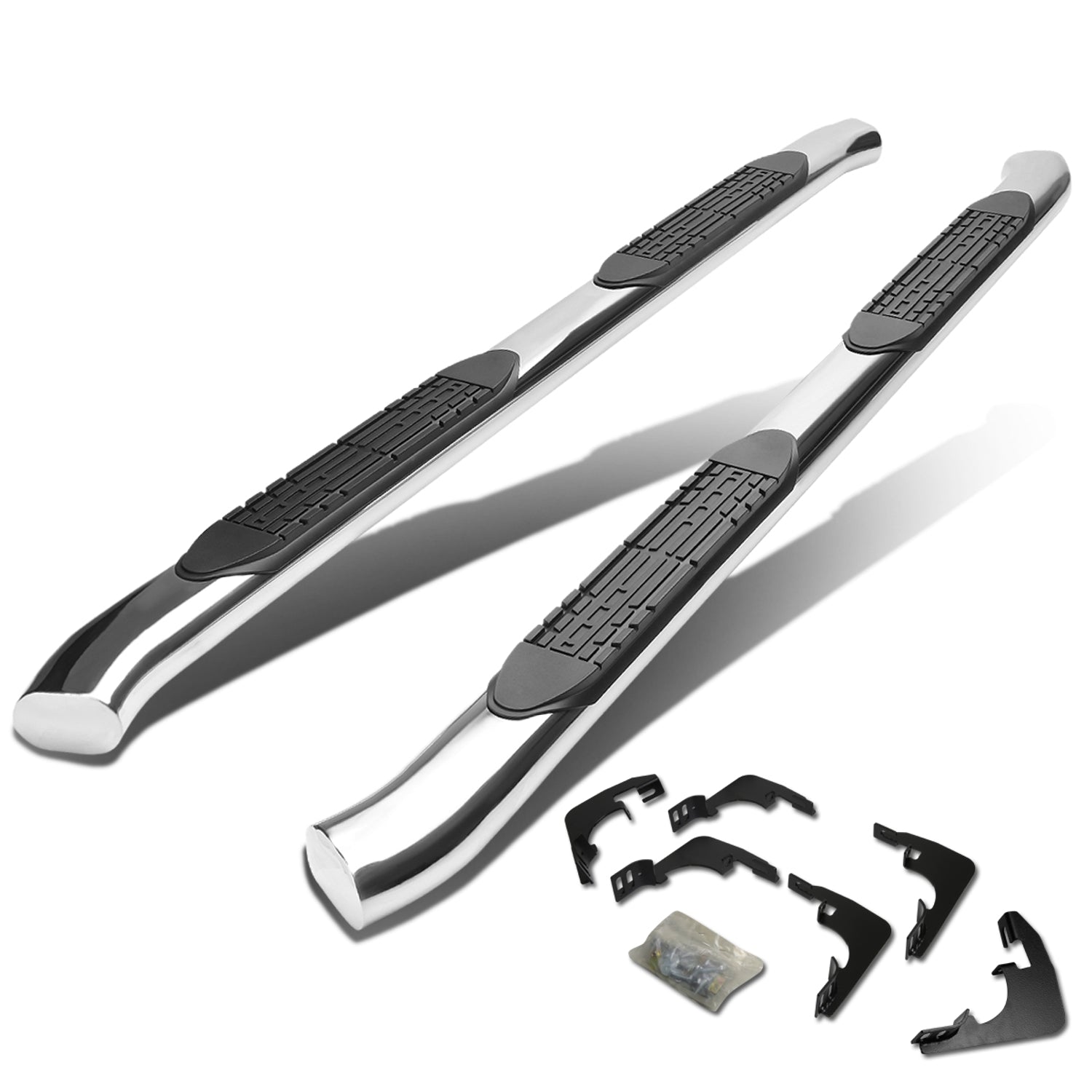 D-Motoring - Running Boards - 4 in. - Curved Oval - Chevy Colorado Crew Cab / GMC Canyon Crew Cab - 1