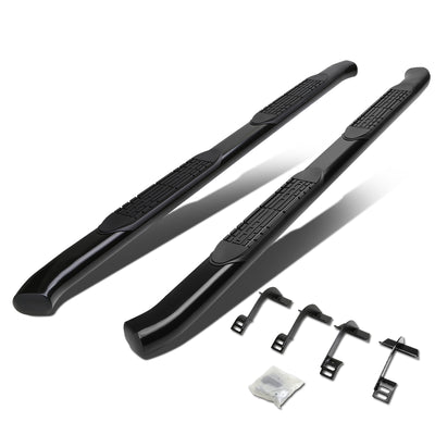 D-Motoring - Running Boards - 4 in. - Black - Curved Oval - 15-16 Ford F-150 Extended Cab - 1