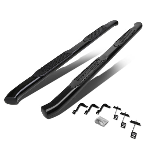 D-Motoring - Running Boards - 4 in. - Black - Curved Oval - 15-16 Ford F-150 Crew Cab (Super Crew) - 1
