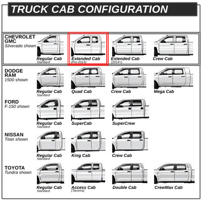 D-Motoring - Running Boards - 4 in. - Black - Curved Oval - GMC Sierra Extended Cab / Chevy Silverado Extended Cab - 5