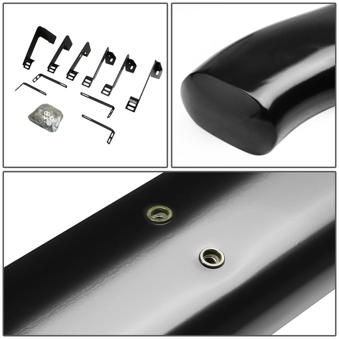 D-Motoring - Running Boards - 4 in. - Black - Curved Oval - Chevy Silverado Crew Cab / GMC Sierra Crew Cab - 3