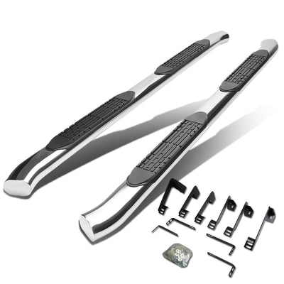 D-Motoring - Running Boards - 4 in. - Curved Oval - Chevy Silverado Crew Cab / GMC Sierra Crew Cab - 1