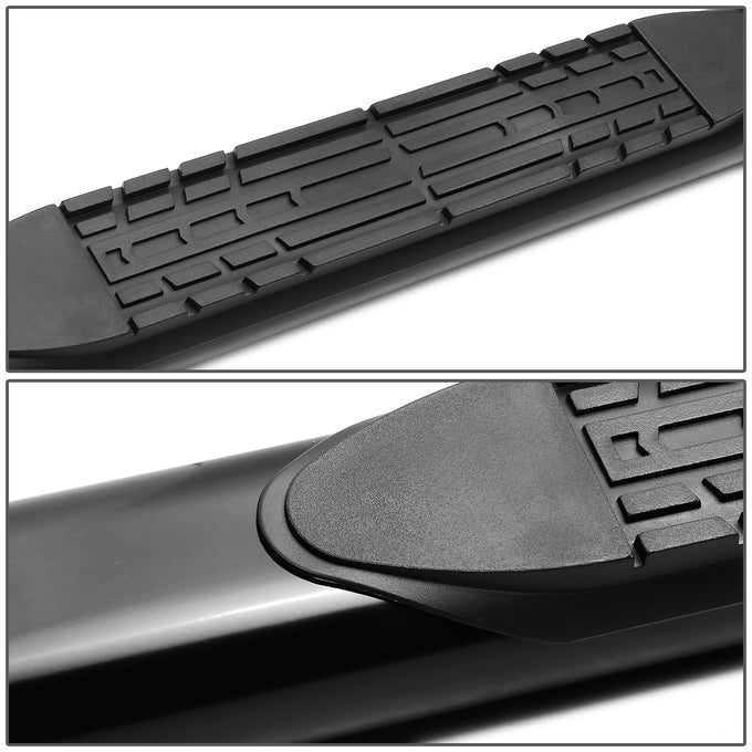 D-Motoring - Running Boards - 4 in. - Black - Curved Oval - Dodge RAM 1500 / 2500 / 3500 Extended Quad Cab 4-Door - 2