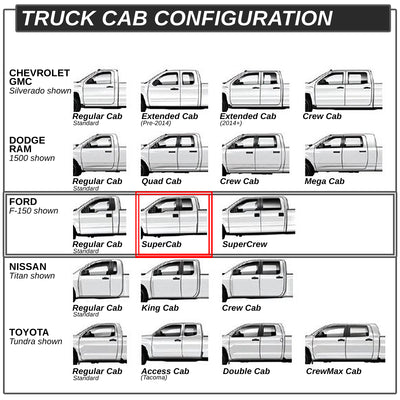 D-Motoring - Running Boards - 4 in. - Curved Oval - 04-14 Ford F-150 Extended Cab - 5