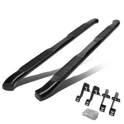 D-Motoring - Running Boards - 4 in. - Black - Curved Oval - 04-14 Ford F-150 Crew Cab - 1