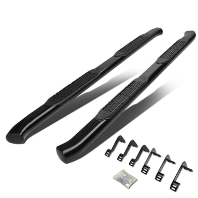 D-Motoring - Running Boards - 4 in. - Black - Curved Oval - 04-15 Nissan Titan Crew Cab (King) - 1