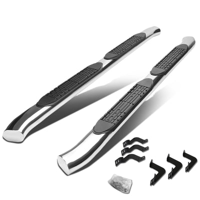 D-Motoring - Running Boards - 4 in. - Curved Oval - 07-18 Toyota Tundra Crew (Double) Cab - 1