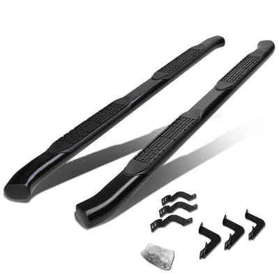 D-Motoring - Running Boards - 4 in. - Black - Curved Oval - 07-17 Toyota Tundra Crew Max (Extended Crew) - 1