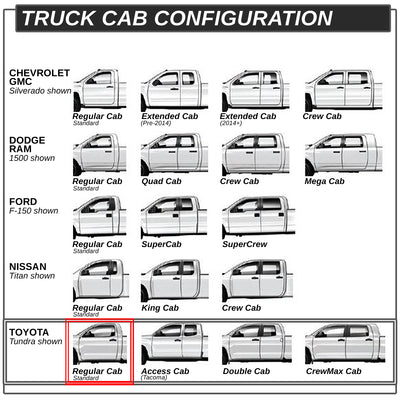 D-Motoring - Running Boards - 5 in. - Light Weight - Aluminum - 07-17 Toyota Tundra 2-Dr Standard Cab - 6