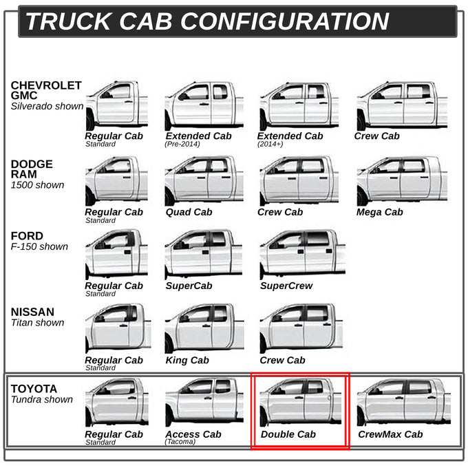 D-Motoring - Running Boards - 5 in. - Light Weight - Aluminum - 07-18 Toyota Tundra 4-Dr Crew Cab - 6