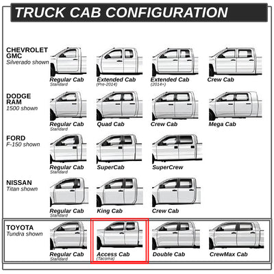 D-Motoring - Running Boards - 5 in. - Light Weight - Aluminum - 05-18 Toyota Tacoma Extended Cab - 6