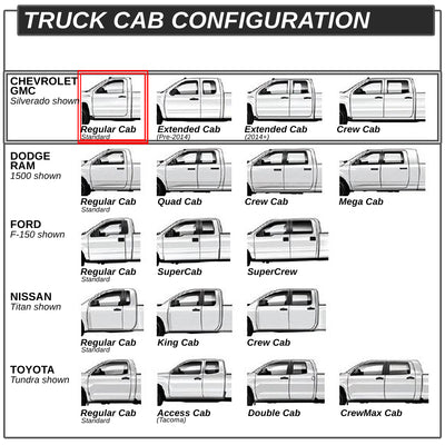 D-Motoring - Running Boards - 5 in. - Curved Oval - GMC Sierra Standard Cab / Chevy Silverado Standard Cab - 5