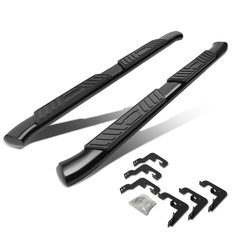 D-Motoring - Running Boards - 5 in. - Black - Curved Oval - GMC Sierra Extended Cab / Chevy Silverado Extended Cab - 1