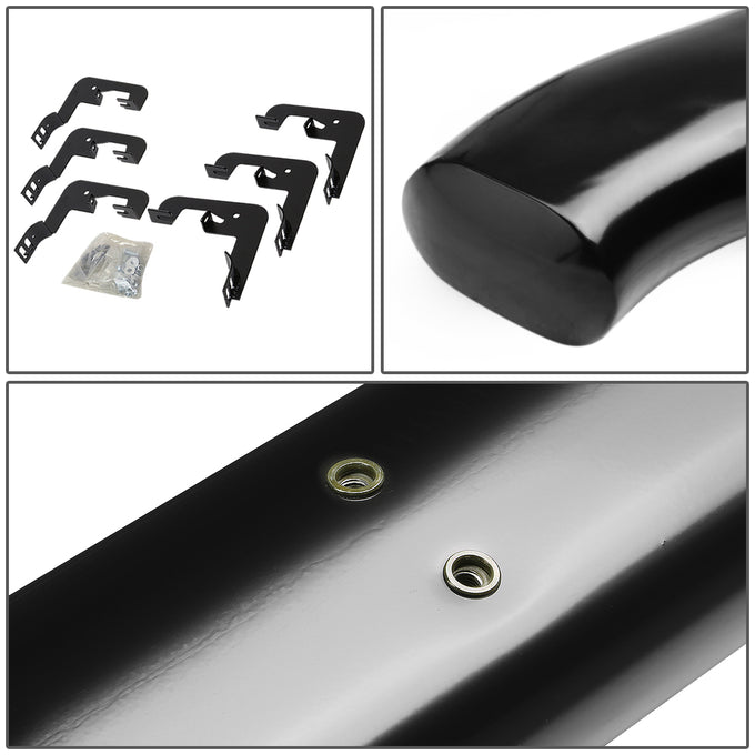 D-Motoring - Running Boards - 5 in. - Black - Curved Oval - GMC Sierra Extended Cab / Chevy Silverado Extended Cab - 3