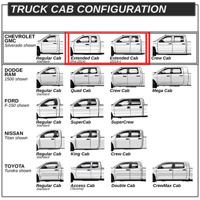 D-Motoring - Running Boards - 5 in. - Black - Curved Oval - GMC Sierra Extended Cab / Chevy Silverado Extended Cab - 5