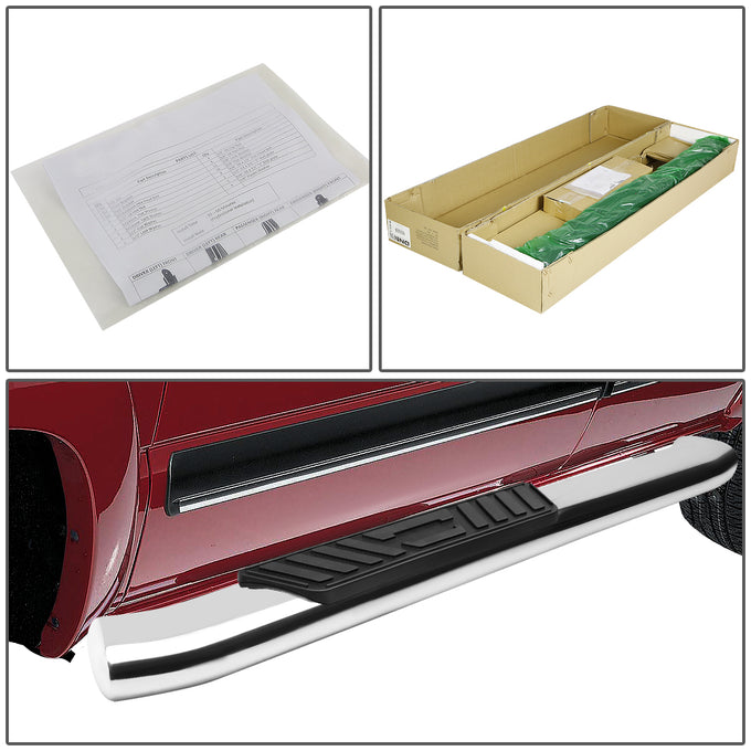 D-Motoring - Running Boards - 5 in. - Curved Oval - Ford F-250 / F-350 Super Duty Standard - 4