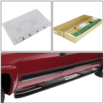 D-Motoring - Running Boards - 5 in. - Black - Curved Oval - Ford F-250 / F-350 Super Duty Extended Cab (Super) - 4