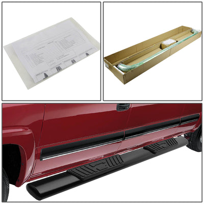 D-Motoring - Running Boards - 5 in. - Black - Oval - GMC Sierra Extended Cab / Chevy Silverado Extended Cab - 4