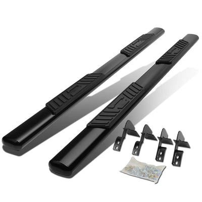 D-Motoring - Running Boards - 5 in. - Black - Oval - RAM 1500 / 2500 / 3500 / Dodge RAM 2500 / 3500 / 1500 Crew Cab 4-Door - 1