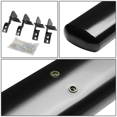 D-Motoring - Running Boards - 5 in. - Black - Oval - Coated Carbon Steel - Ford F-250 / F-350 / F-450 /  F-550 - 3