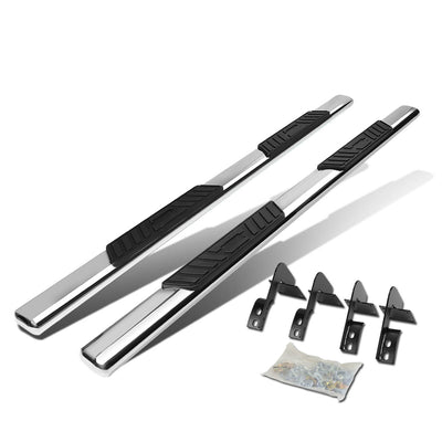 D-Motoring - Running Boards - 5 in. - Oval - Silver - Ford F-250 / F-350 / F-450 /  F-550 Crew Cab - 1