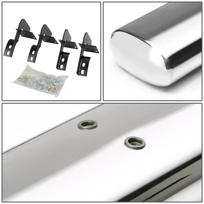 D-Motoring - Running Boards - 5 in. - Oval - Silver - Ford F-250 / F-350 / F-450 /  F-550 Crew Cab - 3
