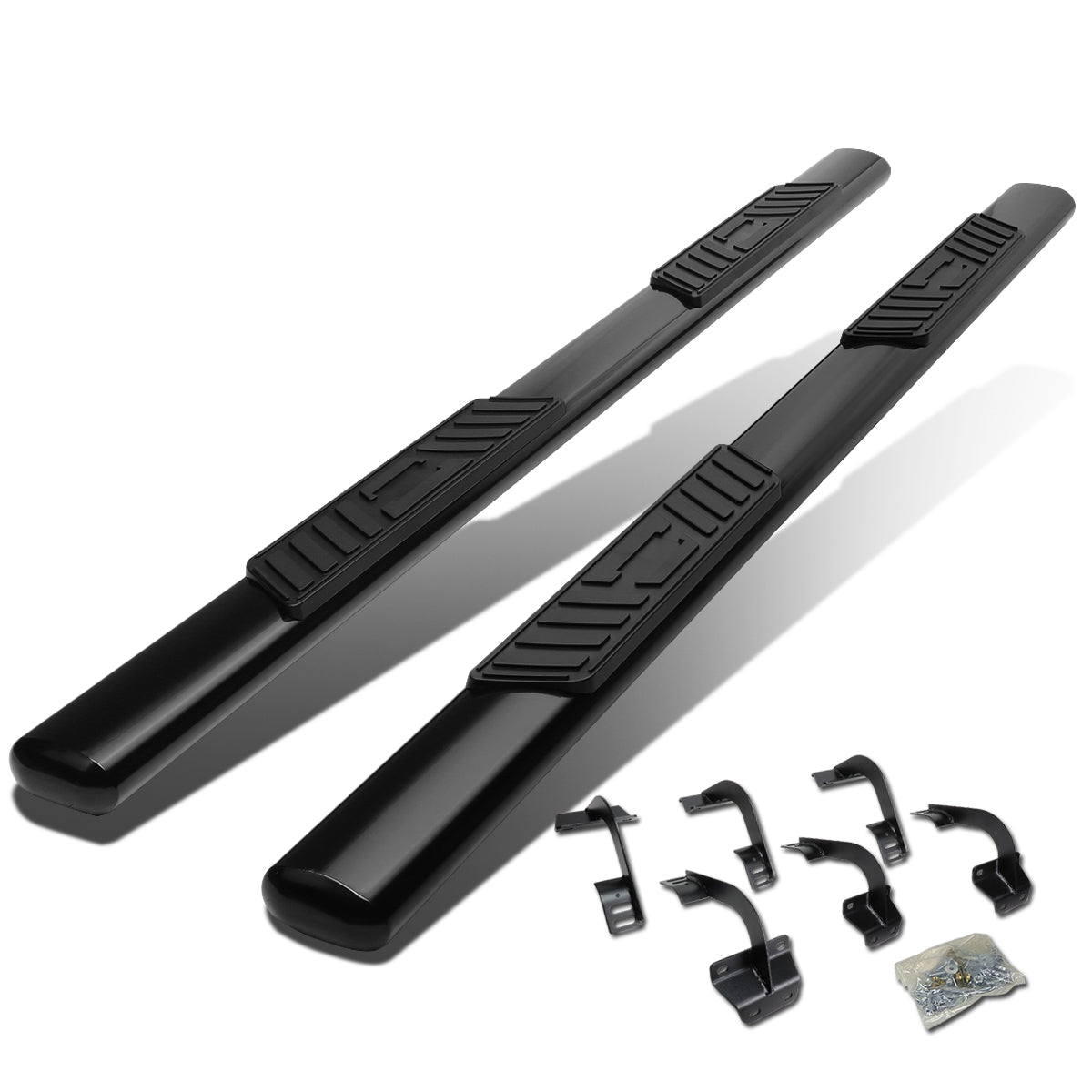 D-Motoring - Running Boards - 5 in. - Carbon Steel - 15-18 Ford F-150 Crew Cab (Super Crew) - 1