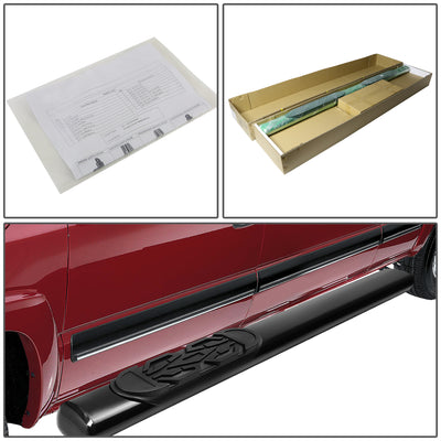 D-Motoring - Running Boards - 6 in. - Black - Oval - Chevy C1500 / C2500 / C3500 / K1500 / K2500 / K3500 - 4