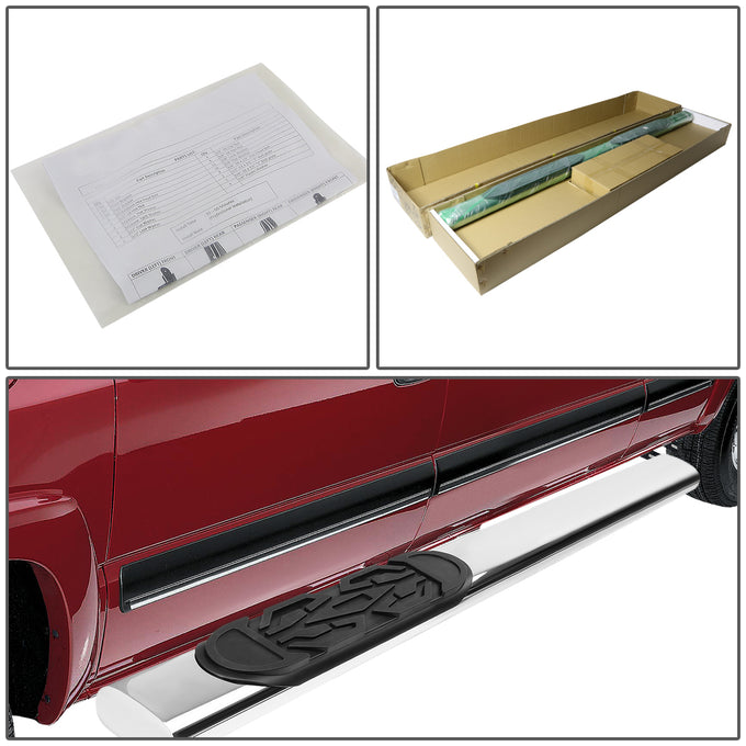 D-Motoring - Running Boards - 6 in. - Oval - GMC Sierra Standard Cab / Chevy Silverado Standard Cab - 4