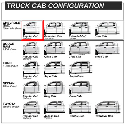 D-Motoring - Running Boards - 6 in. - Oval - GMC Sierra Standard Cab / Chevy Silverado Standard Cab - 5