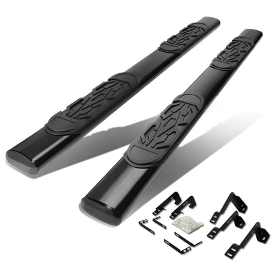 D-Motoring - Running Boards - 6 in. - Black - Oval - GMC Sierra Extended Cab / Chevy Silverado Extended Cab - 1