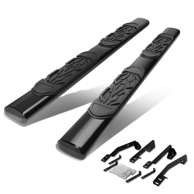 D-Motoring - Running Boards - 6 in. - Black - Oval - Dodge RAM 1500 / 2500 / 3500 Extended Quad Cab - 1