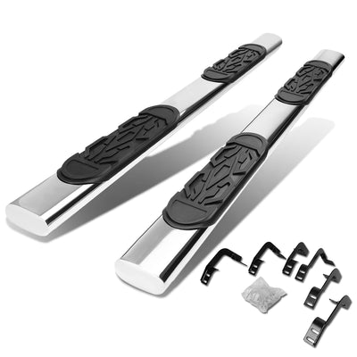 D-Motoring - Running Boards - 6 in. - Oval - Silver - Dodge RAM 1500 / 2500 / 3500 Extended Quad Cab 4-Door - 1