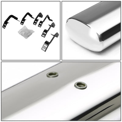 D-Motoring - Running Boards - 6 in. - Oval - Silver - Dodge RAM 1500 / 2500 / 3500 Extended Quad Cab 4-Door - 3